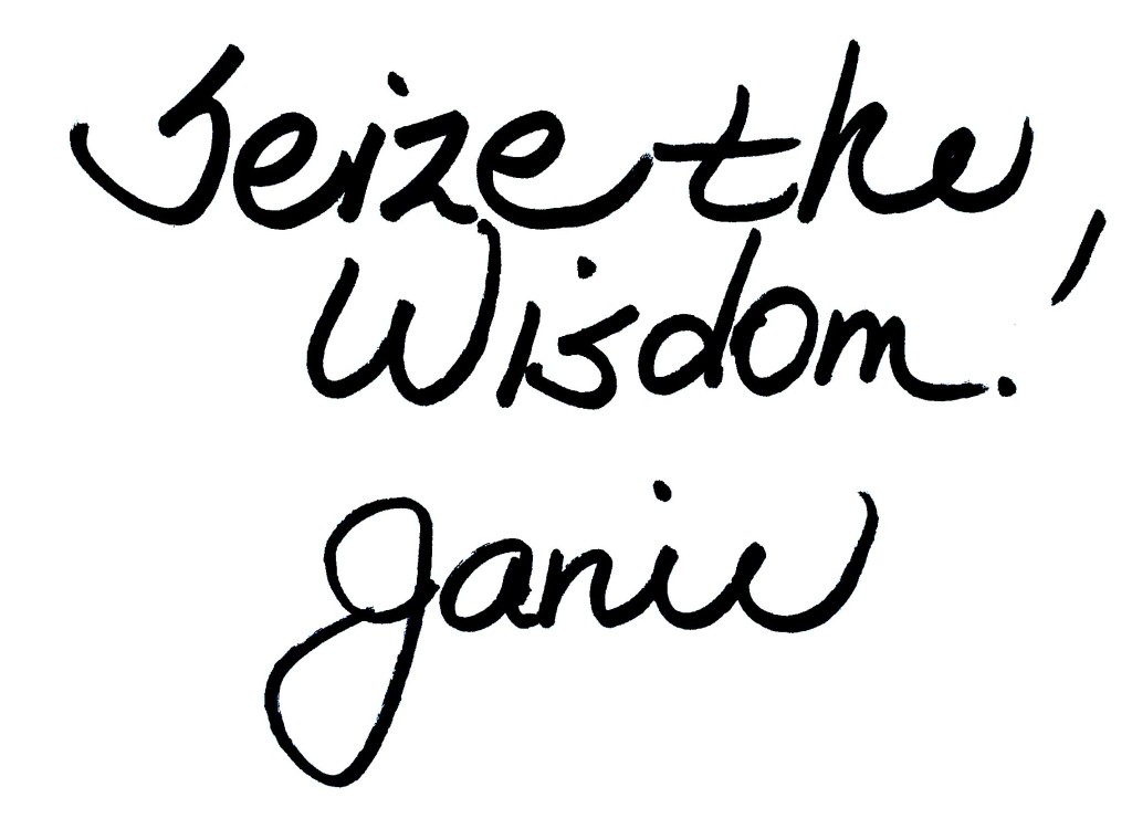 Janie's Signature SEIZE THE WISDOM