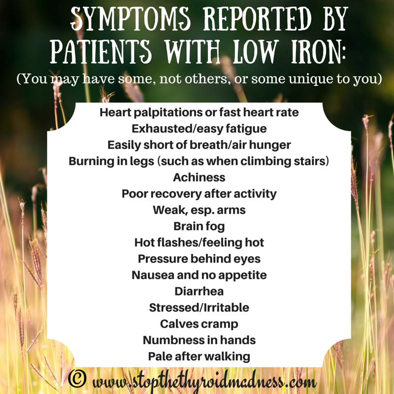STTM graphic iron symptoms reported by patients